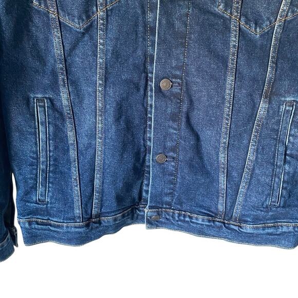 Levi’s Trucker Men's Denim Jean Jacket size XL Dark Blue - Picture 4 of 12